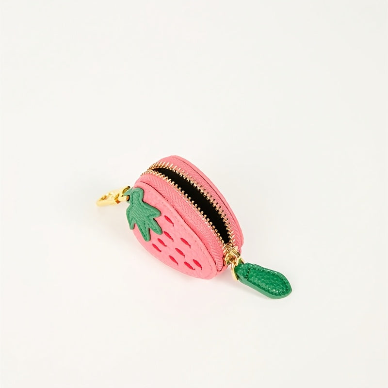 Mini Strawberry Charm Coin Purse Keychain