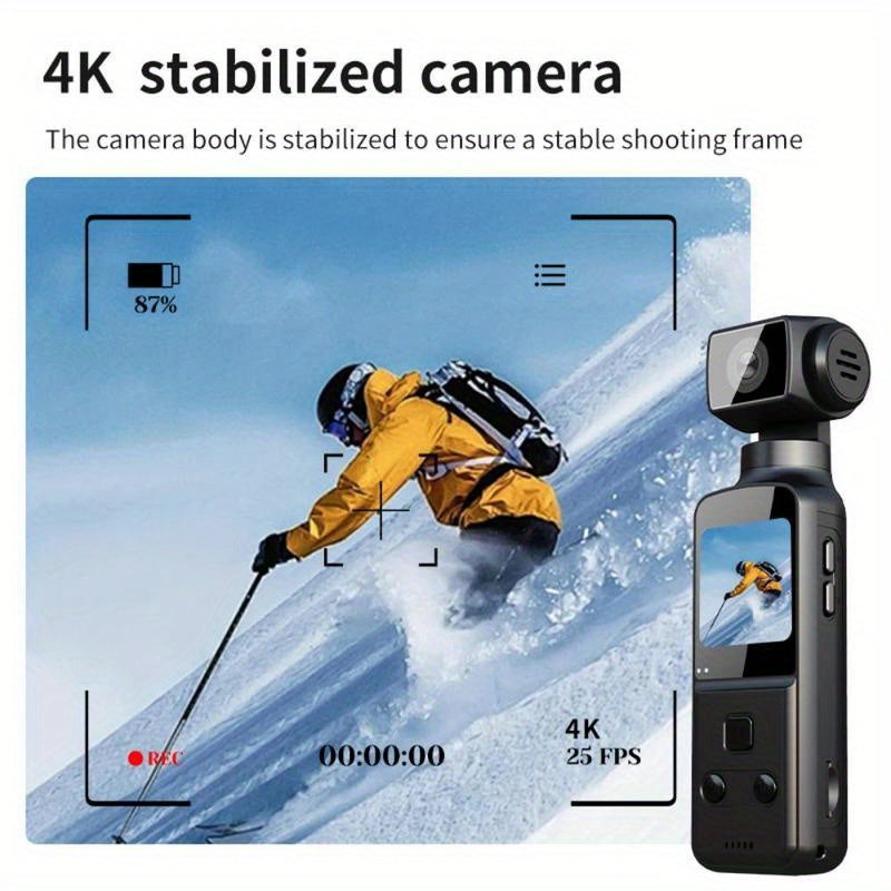 MARVUE 4K HD Handheld Stabilizer Camera – Portable Action Camera