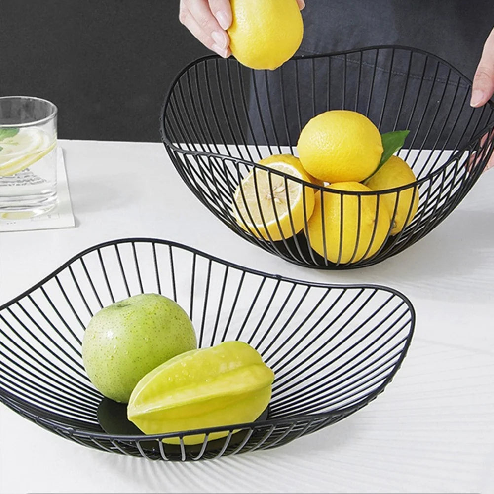 Sleek and Versatile Minimalist Metal Fruit Basket