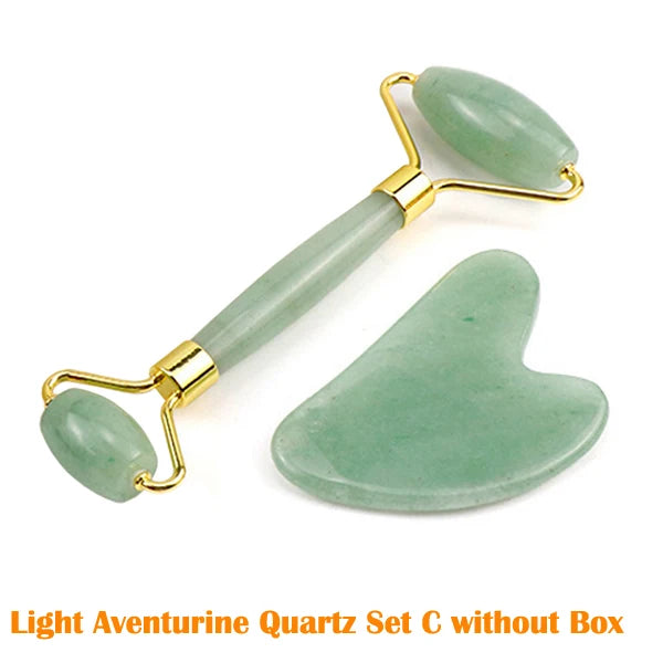 Rose Quartz Jade Massage Set