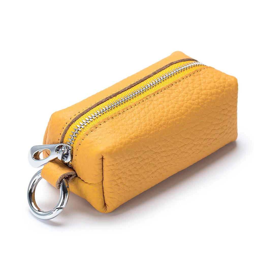 Compact Chic Leather Wallet Yellow