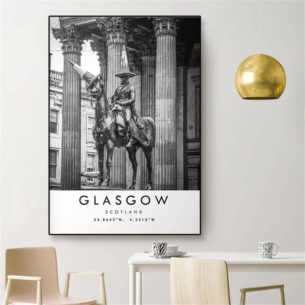 City Landmarks Wall Art Glasgow