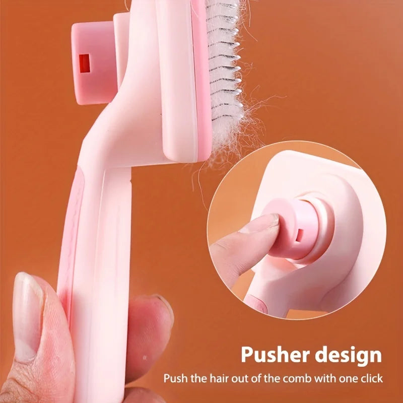 Cat Dog Professional Grooming Brush Pusher Design
