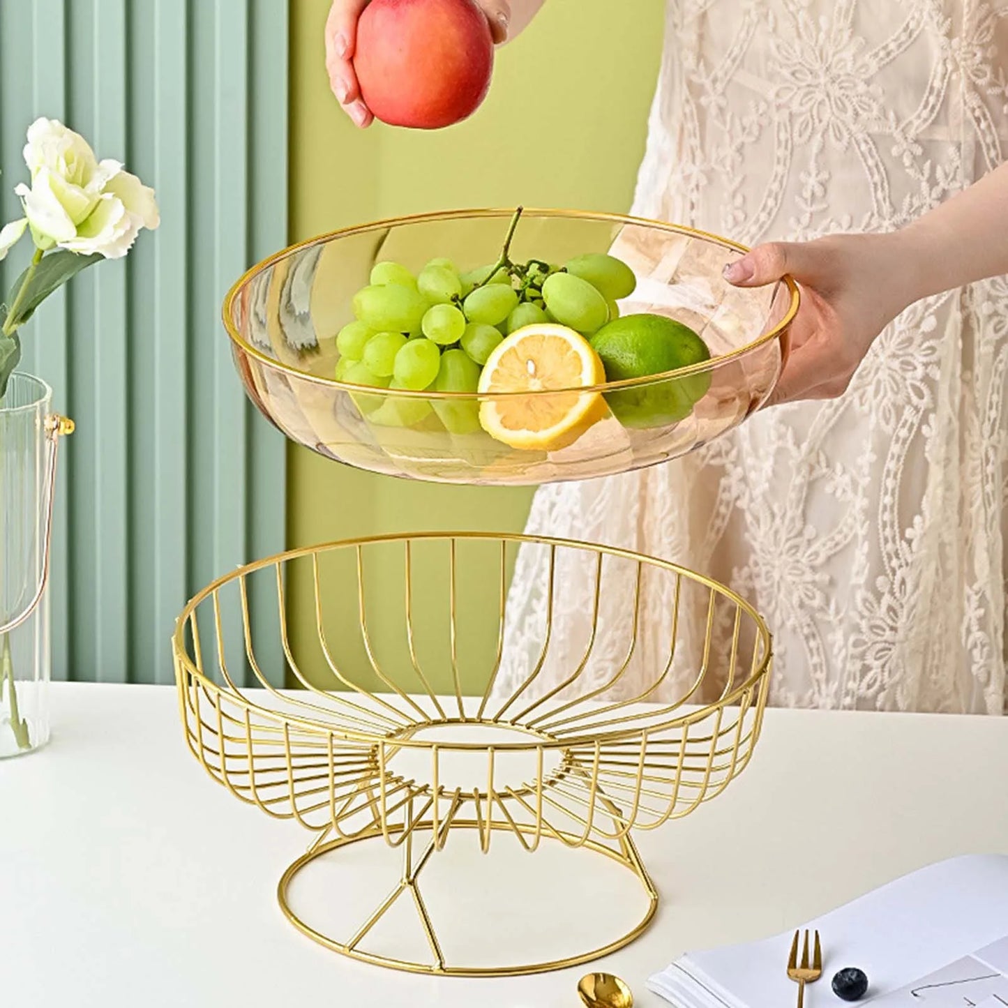 Metal Iron Wire Fruit Basket