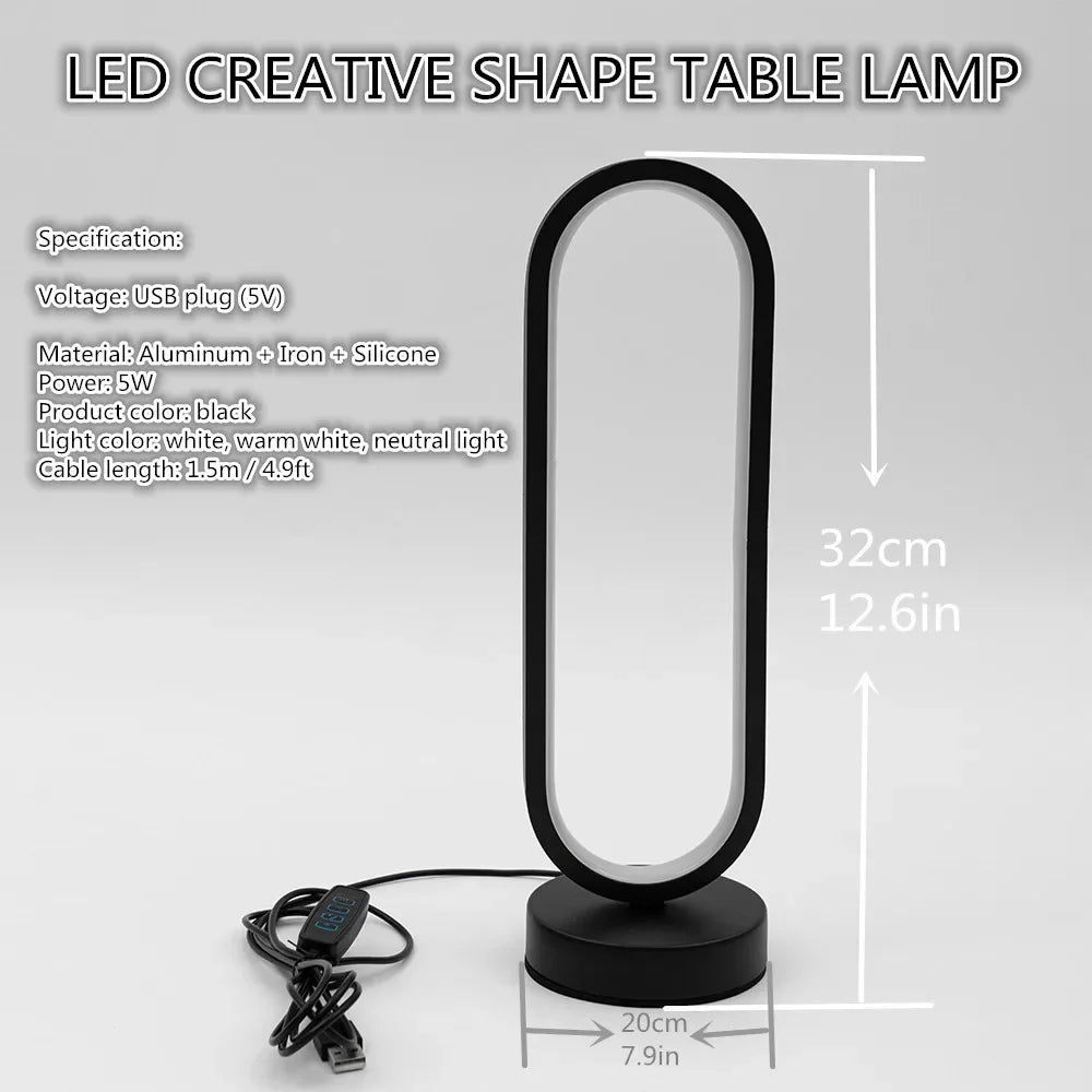 USB Dimmable Circular Desk Lamp measurement