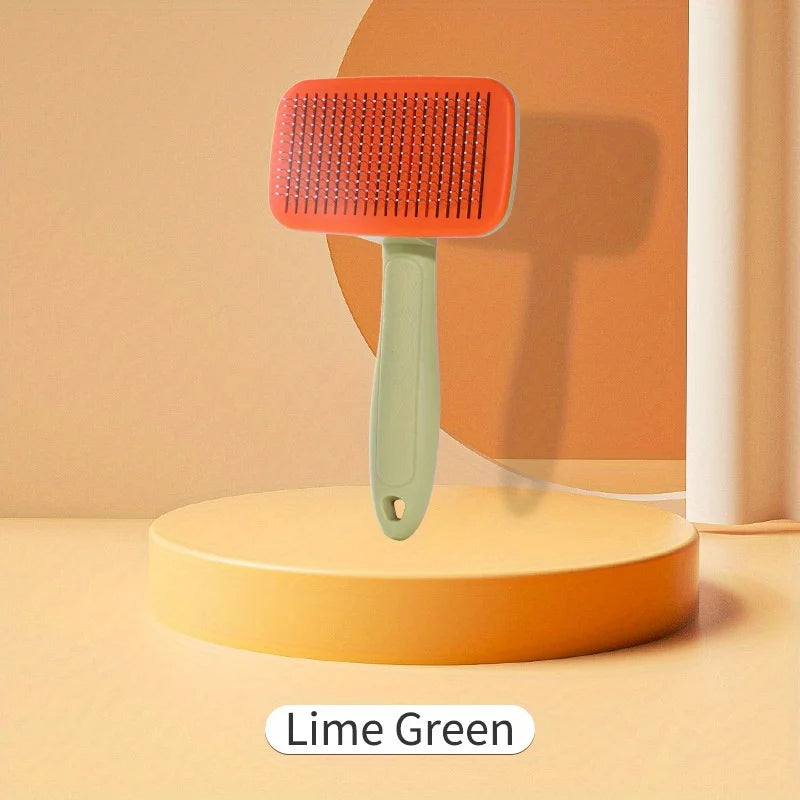 Cat Dog Professional Grooming Brush Lime Green