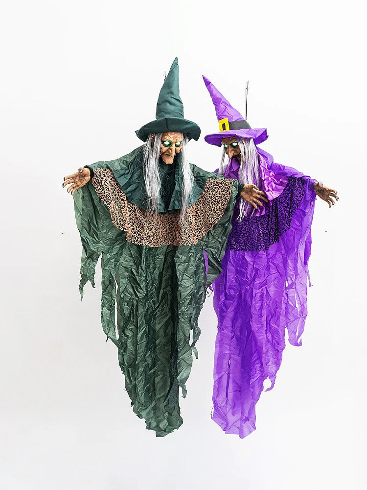 Scary Hanging Witch with Lights & Sound