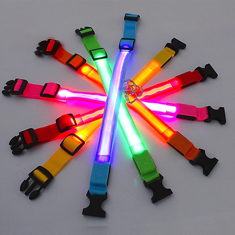LED Rechargeable Adjustable Dog Collar