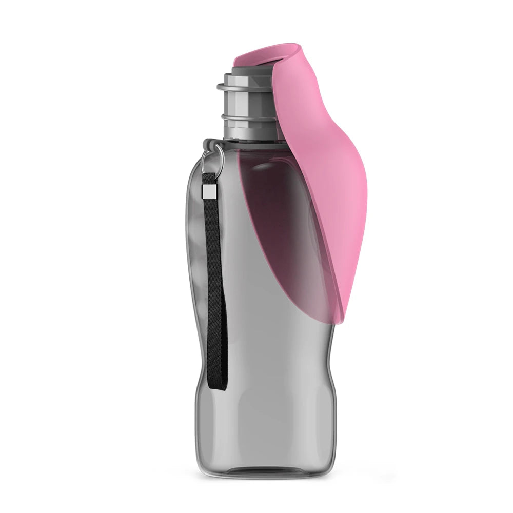 800ml Portable Dog Water Bottle Pink