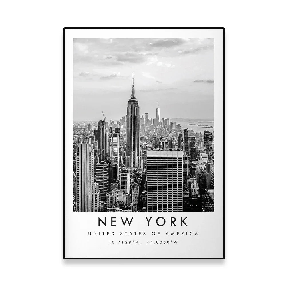 City Landmarks Wall Art NY View