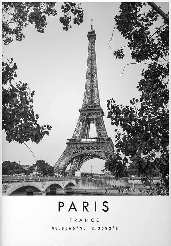City Landmarks Wall Art Eiffel Tower