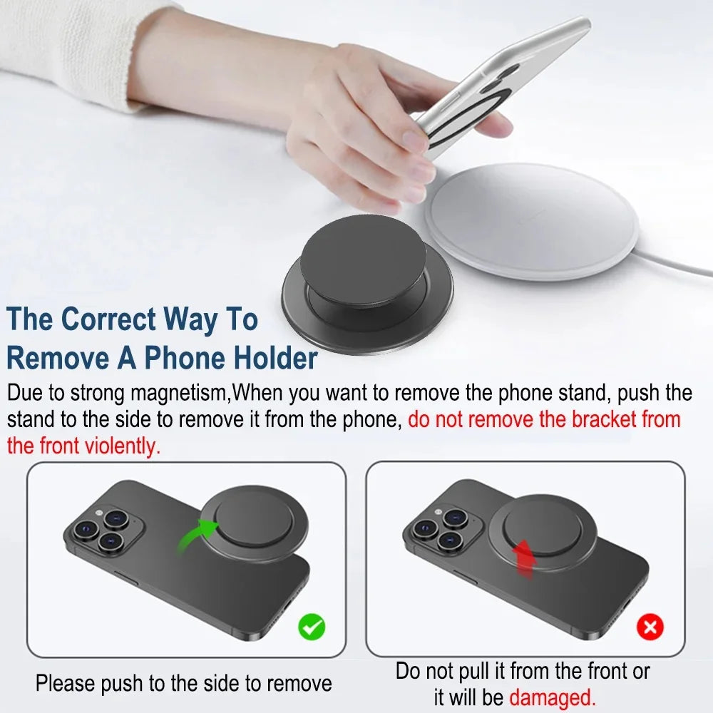Magnetic Phone Ring Stand – Grip Holder for iPhone & Samsung