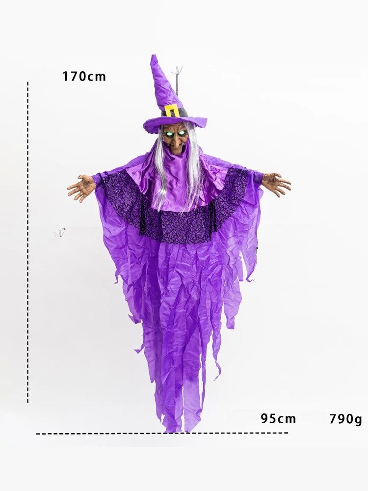 Scary Hanging Witch with Lights & Sound