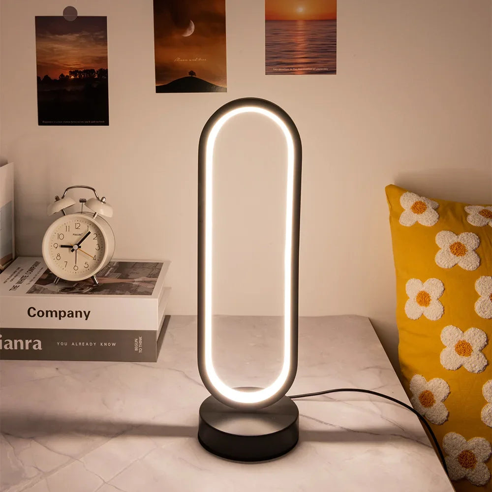 USB Dimmable Circular Desk Lamp bedroom