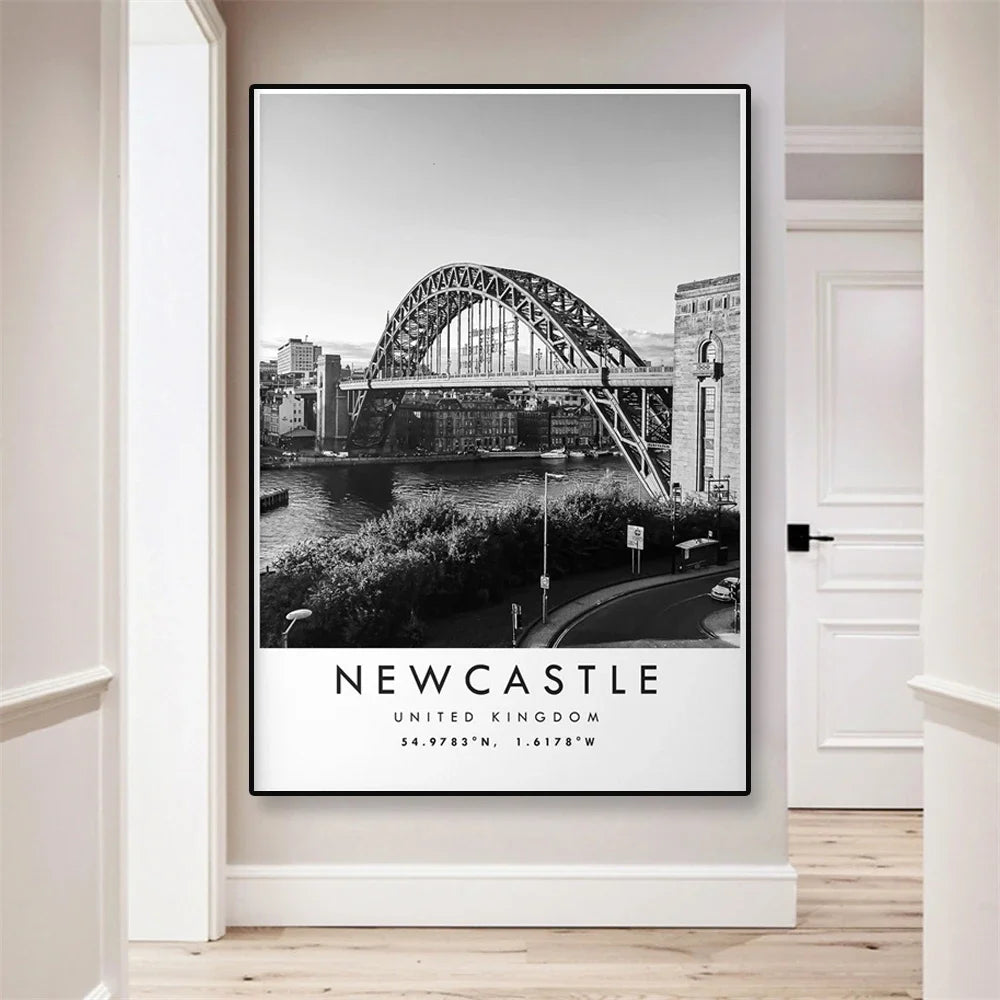 City Landmarks Wall Art Newcastle
