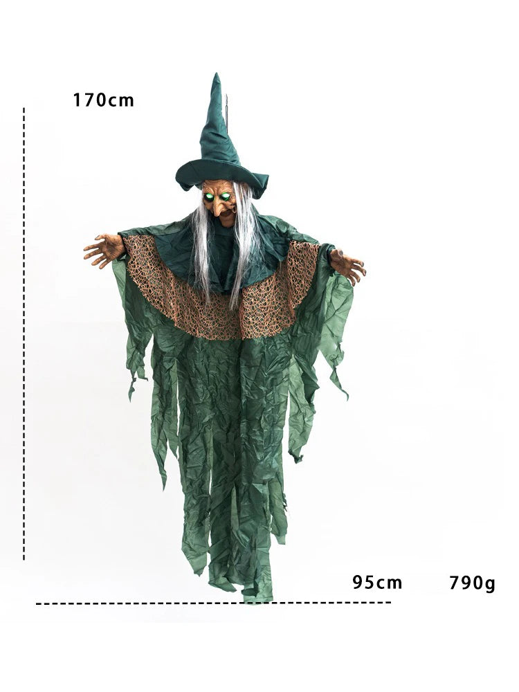 Scary Hanging Witch with Lights & Sound