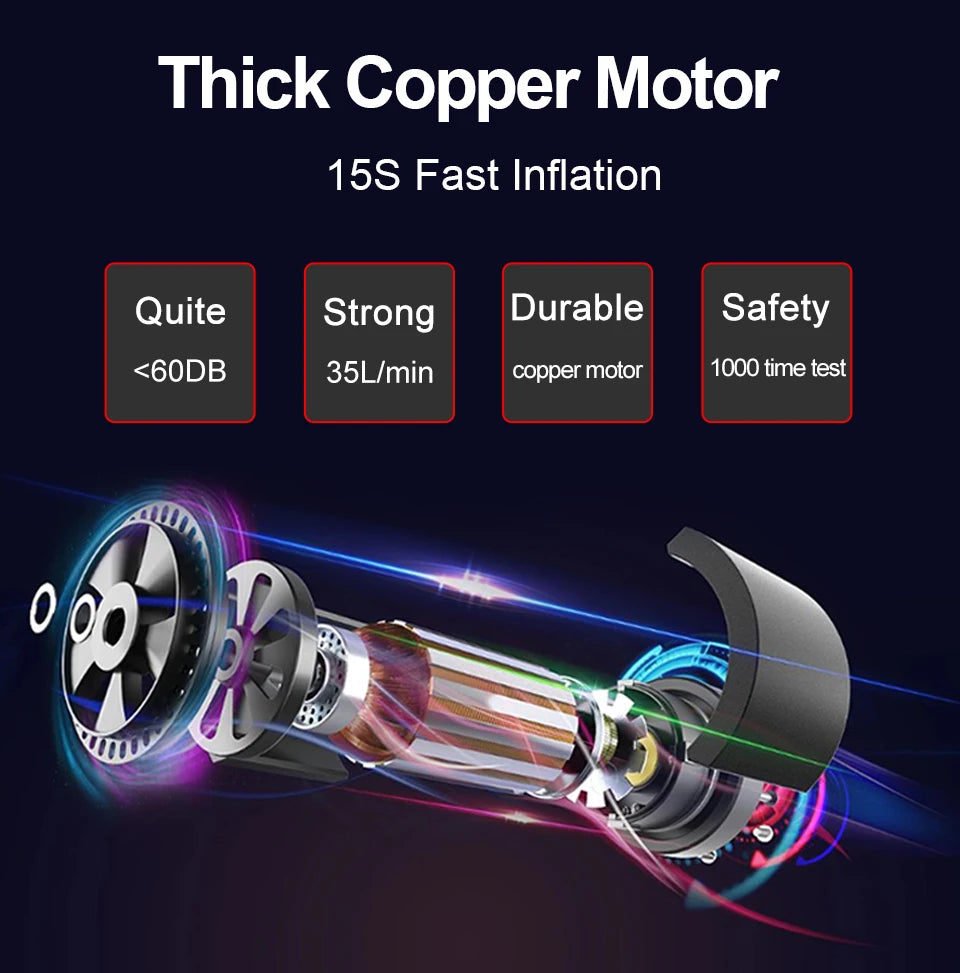 12V Portable Tyre Inflator Pump