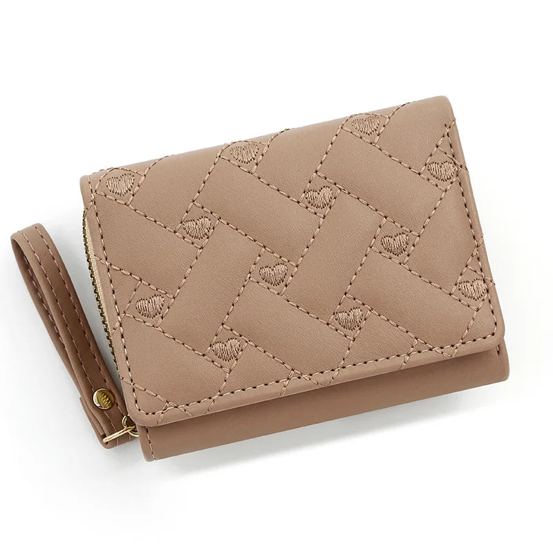 Khaki Leather Women's Wallet