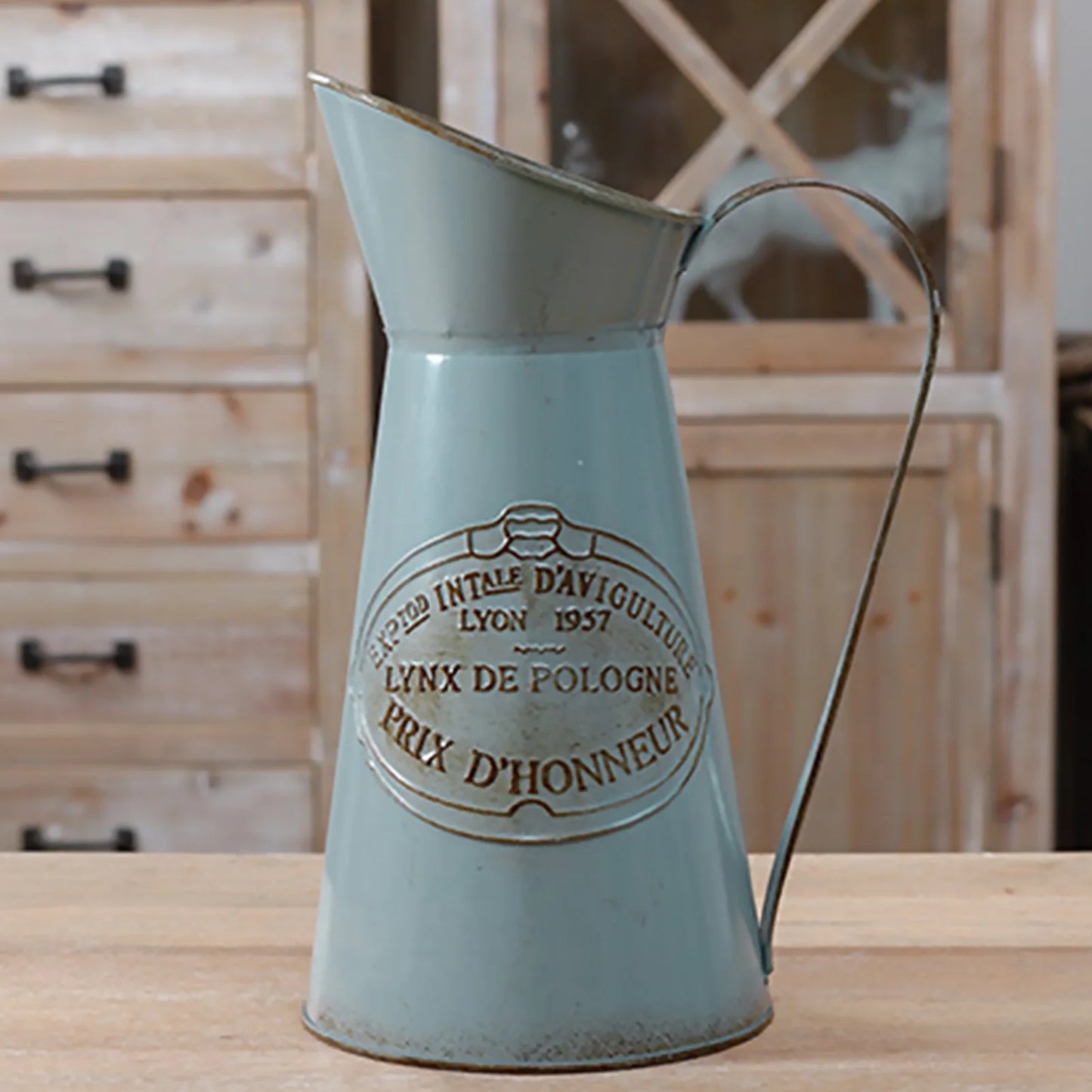 Retro Antique Metal Jug Vase
