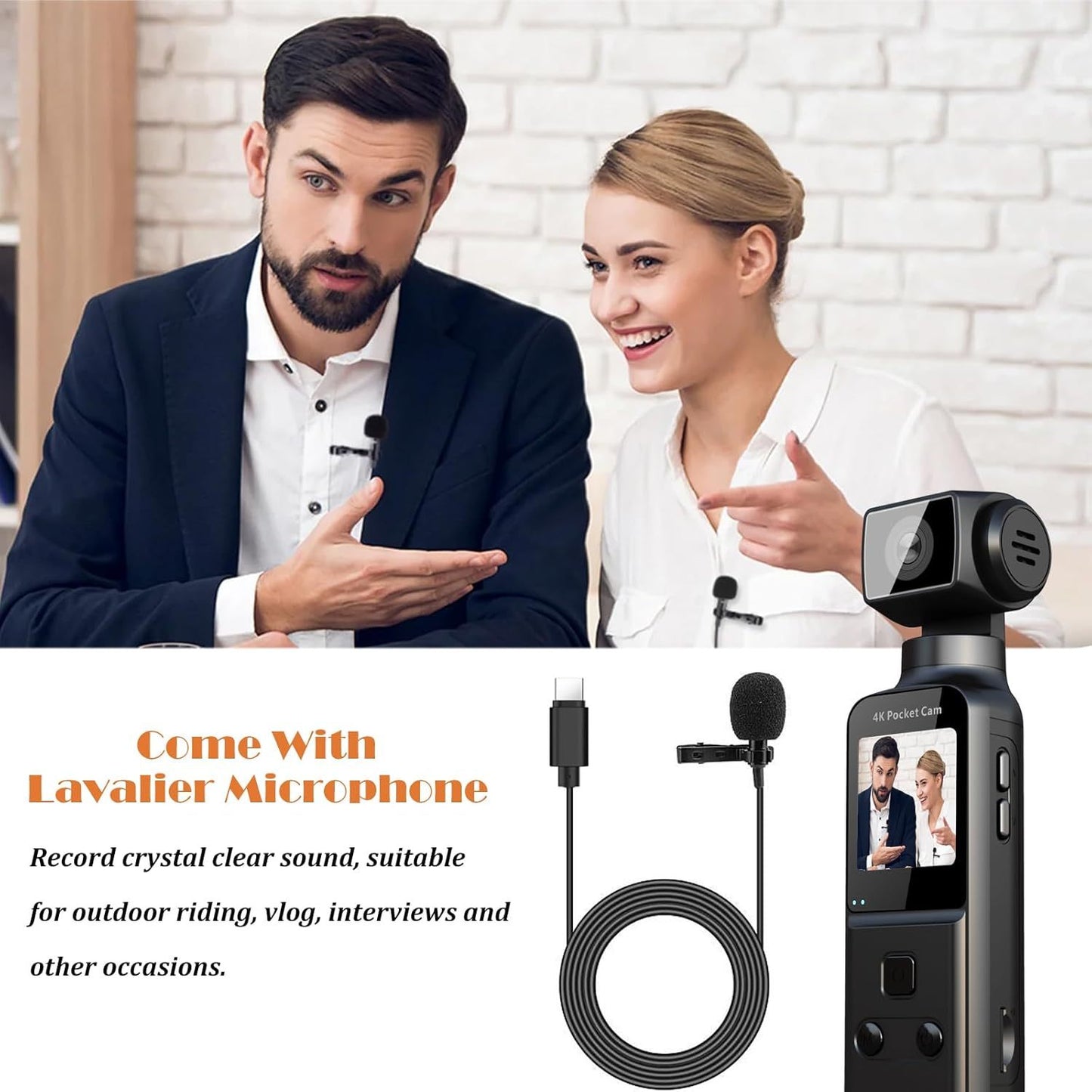 MARVUE 4K HD Handheld Stabilizer Camera – Portable Action Camera