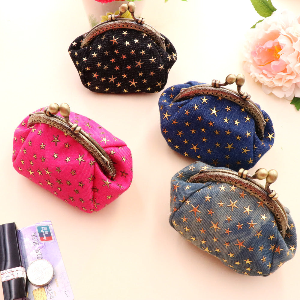 Denim Cloth Vintage Handmade Coin Purse Colors