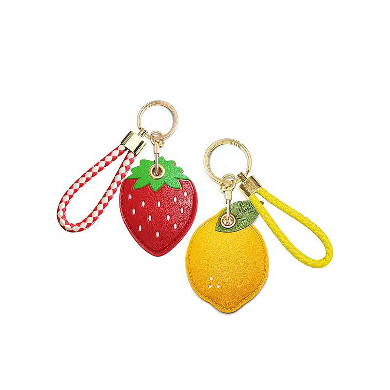 Cute Leather Keychain Case for Airtag