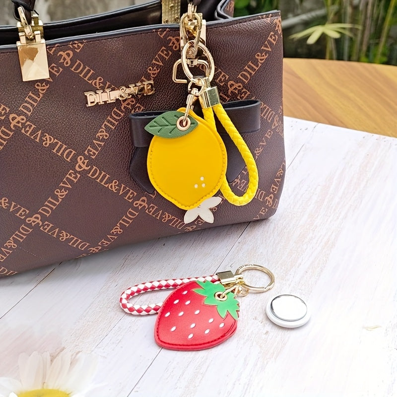Cute Leather Keychain Case for Airtag