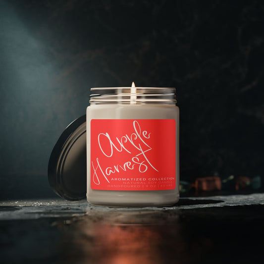 Apple Harvest Scented Soy Candle - Hand-poured Aromatherapy, Cozy Gift