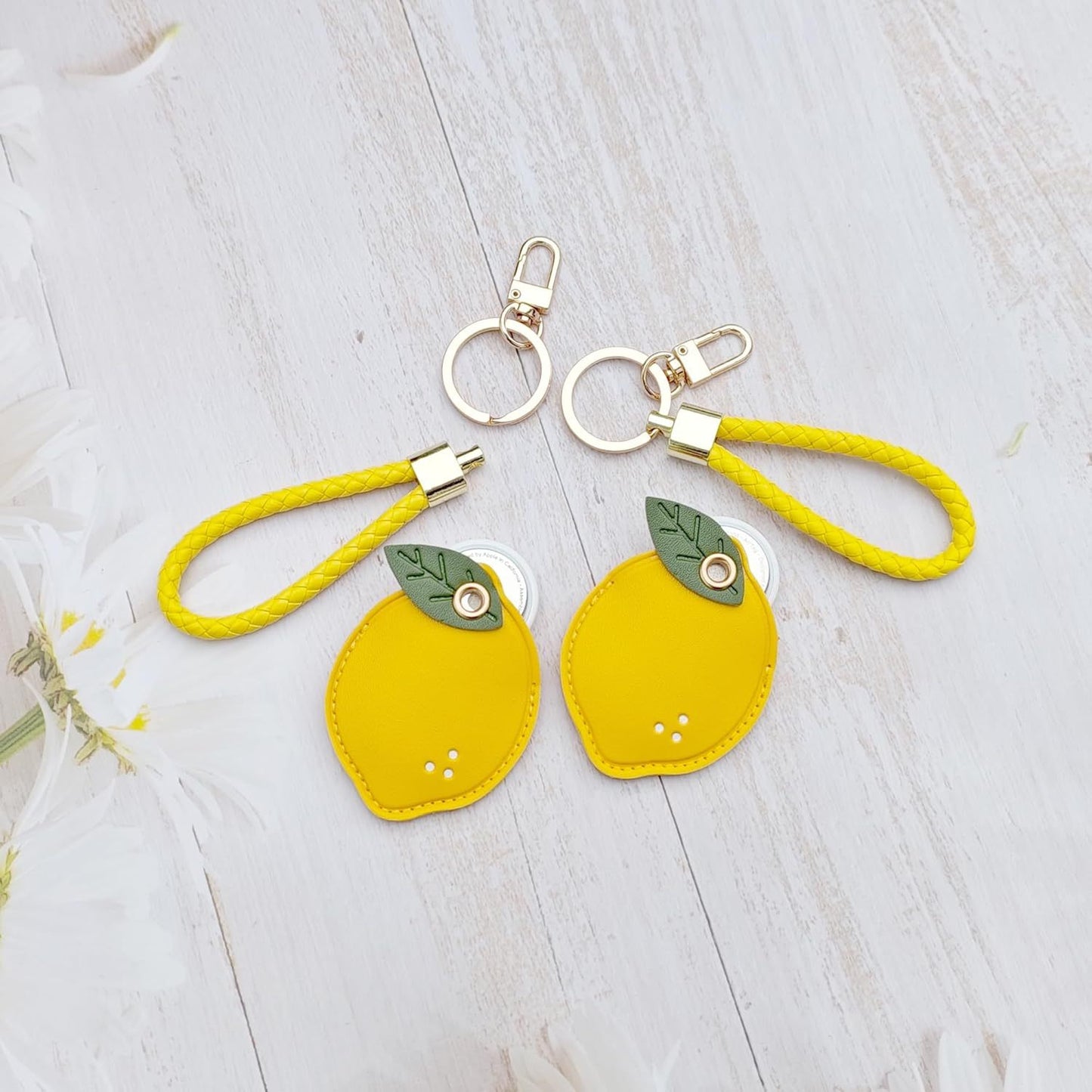 Cute Leather Keychain Case for Airtag