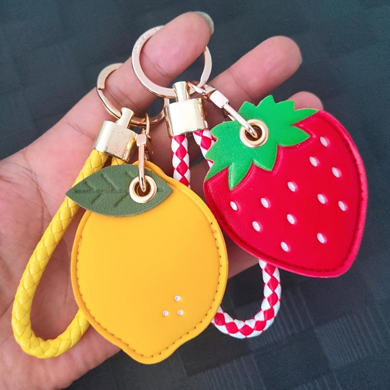 Cute Leather Keychain Case for Airtag