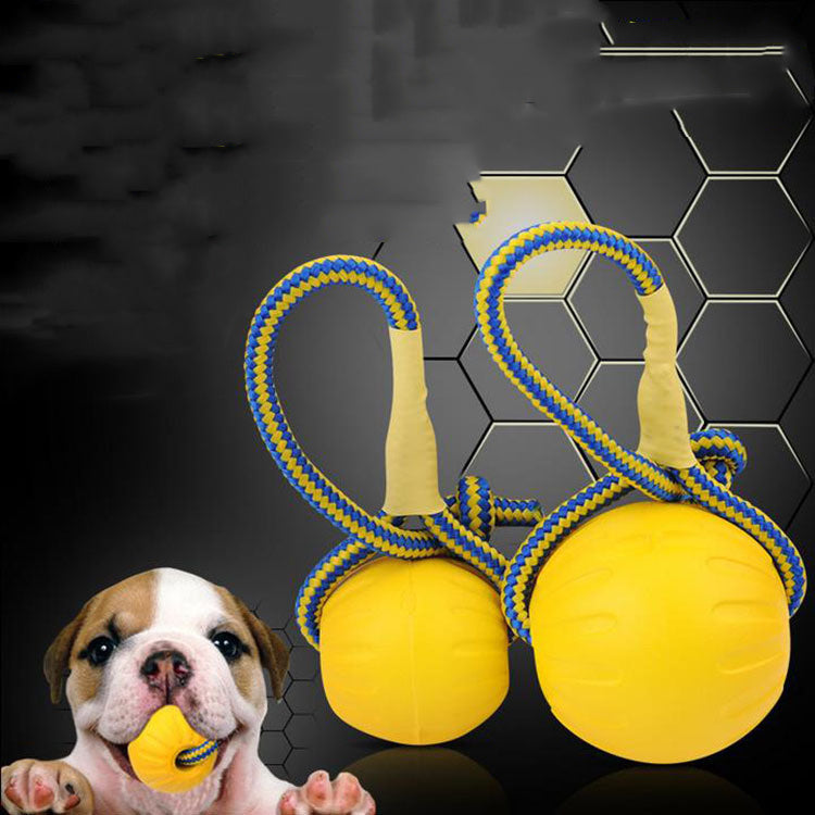 EVA Floating Pet Bite Resistant Ball With Rope - Pet Training Ball