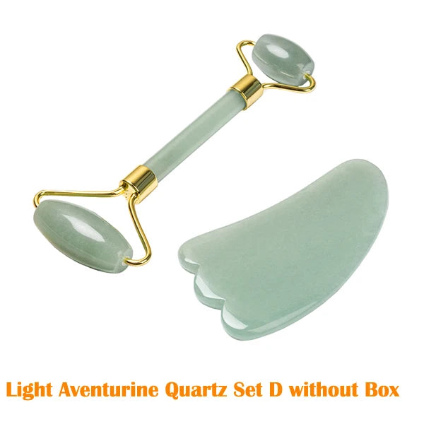 Rose Quartz Jade Massage Set