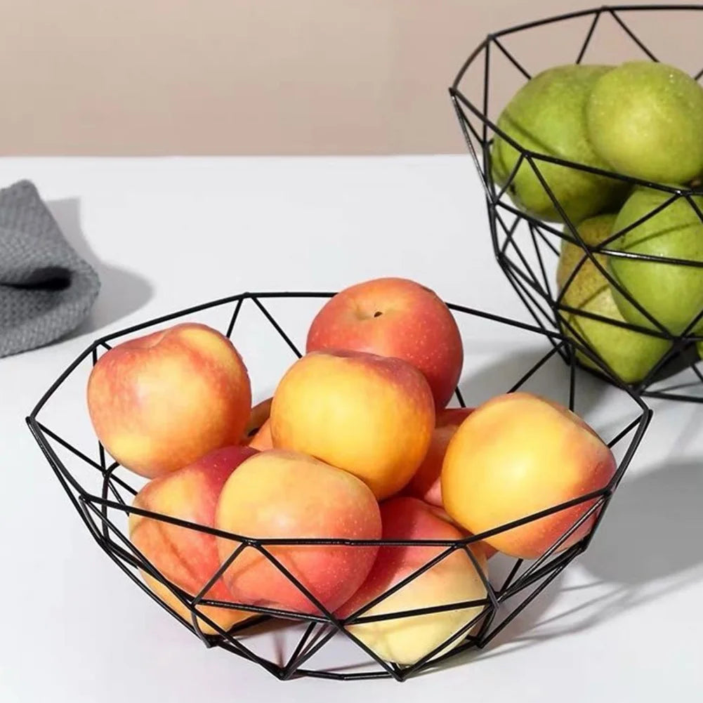 Sleek and Versatile Minimalist Metal Fruit Basket