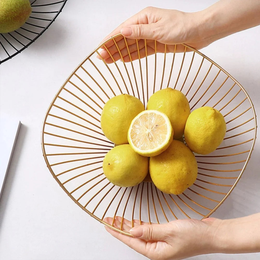 Sleek and Versatile Minimalist Metal Fruit Basket
