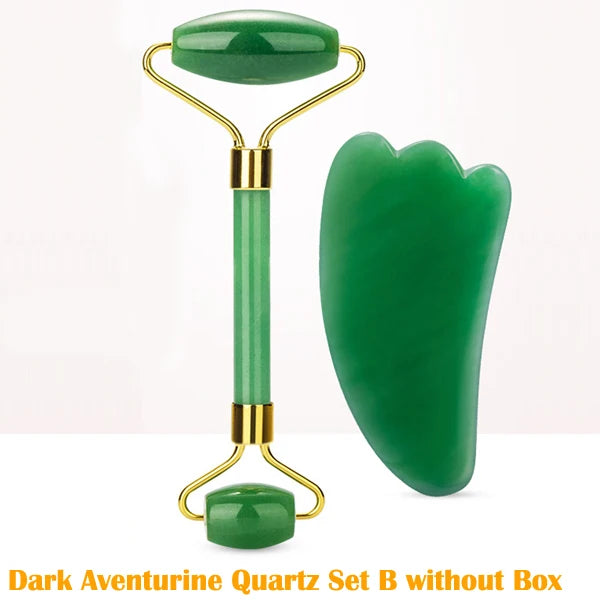 Rose Quartz Jade Massage Set