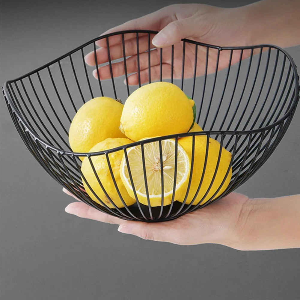 Sleek and Versatile Minimalist Metal Fruit Basket