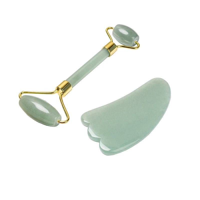 Rose Quartz Jade Massage Set