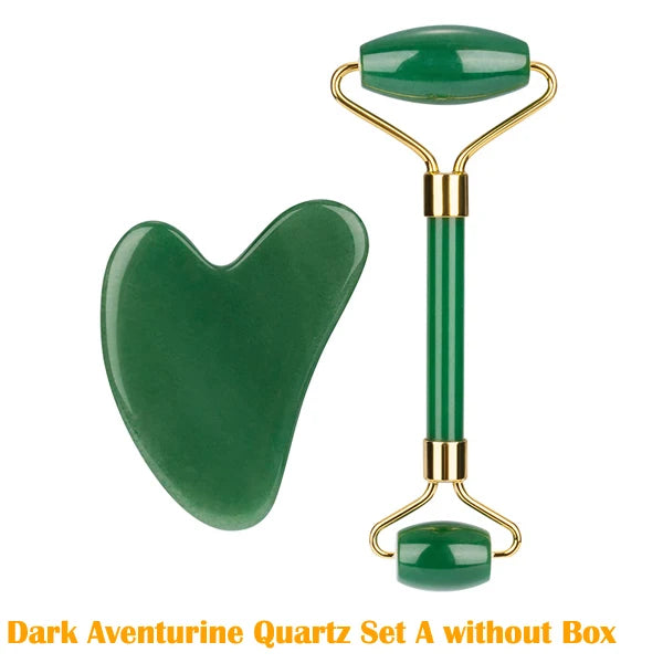 Rose Quartz Jade Massage Set