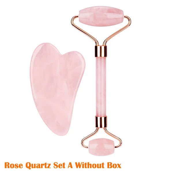 Rose Quartz Jade Massage Set