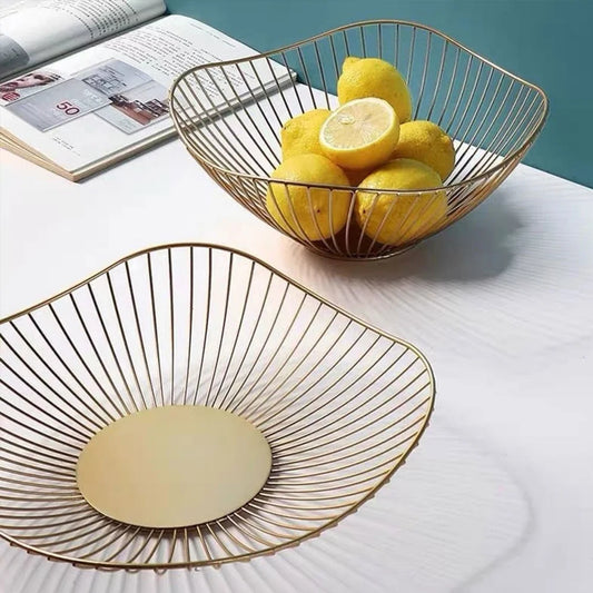 Sleek and Versatile Minimalist Metal Fruit Basket