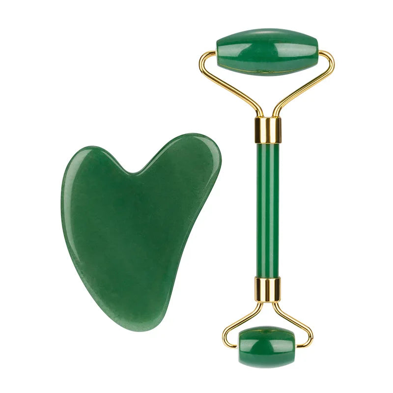 Rose Quartz Jade Massage Set