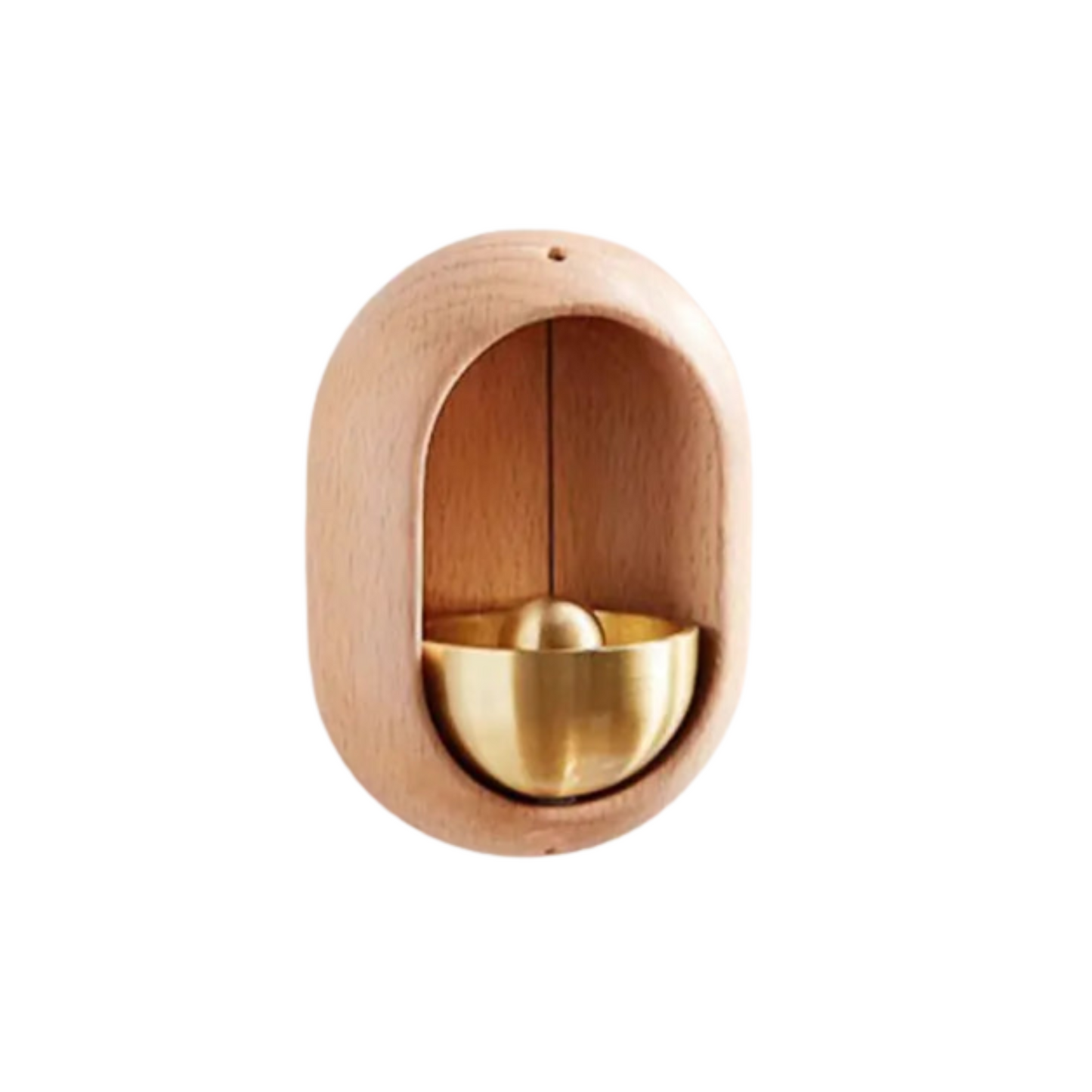 Japanese Wooden Decorative Door Bell round light brown