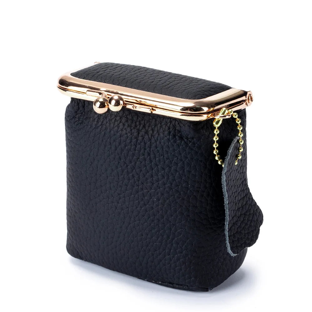 Square Genuine Leather Small Purse