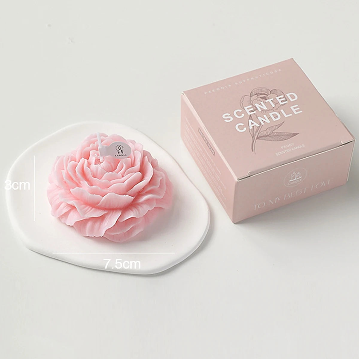 3D Peony Aromatic Candle Creative Flower Shape Aromatherapy Wedding
