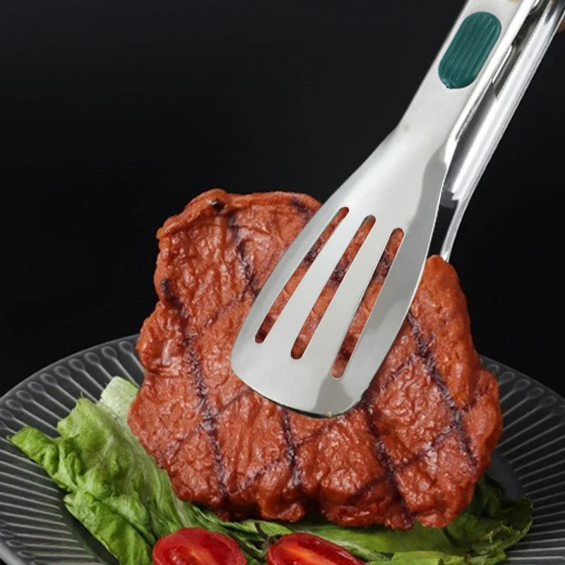 Stainless Steel Non-Slip Food Tongs