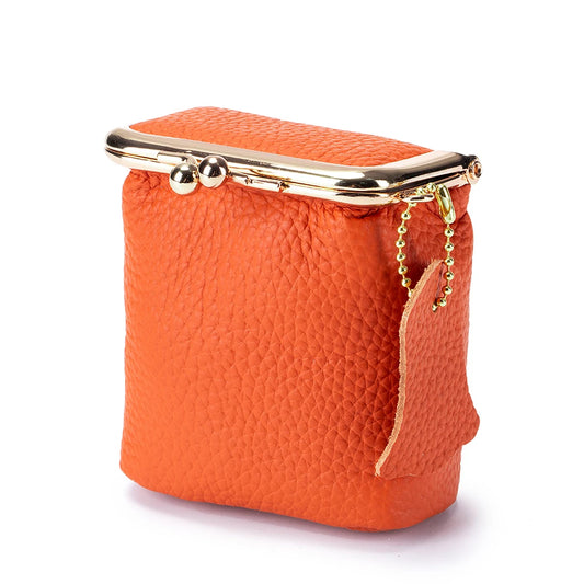 Square Genuine Leather Small Purse
