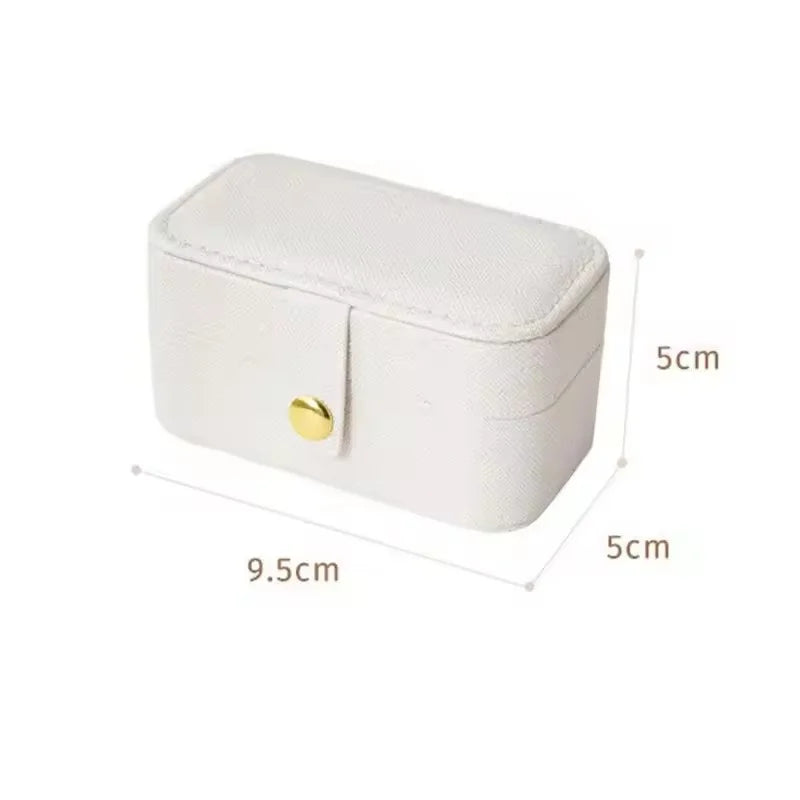 Portable Mini Jewelry Box Small Travel Storage Case for Rings