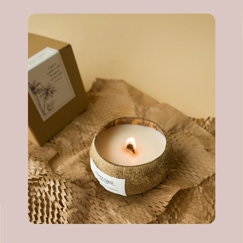 Coconut Shell Aromatherapy Candle Essential Oil Fragrance Premium