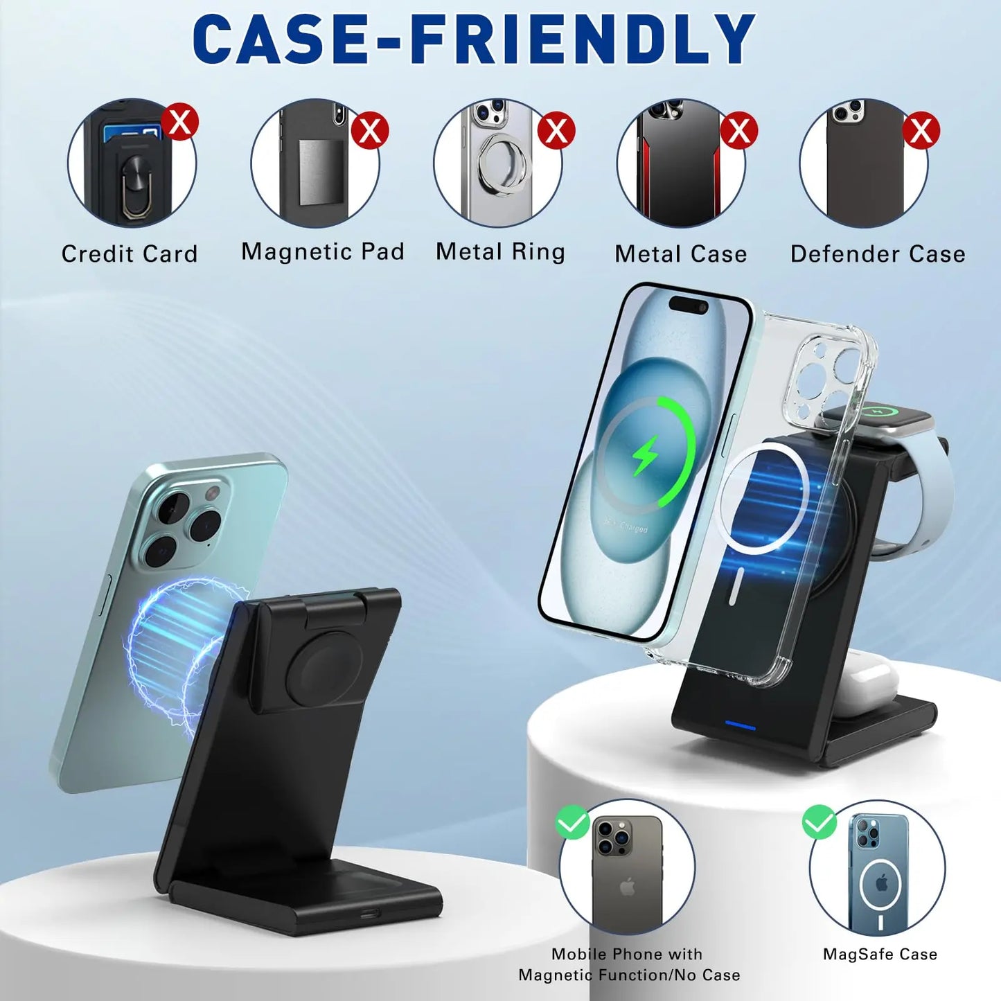 3-1 Wireless Charger for Apple Watch, Airpods and iPhone