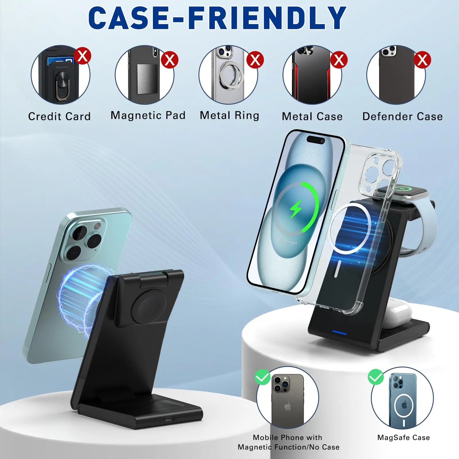 3-1 Wireless Charger for Apple Watch, Airpods and iPhone